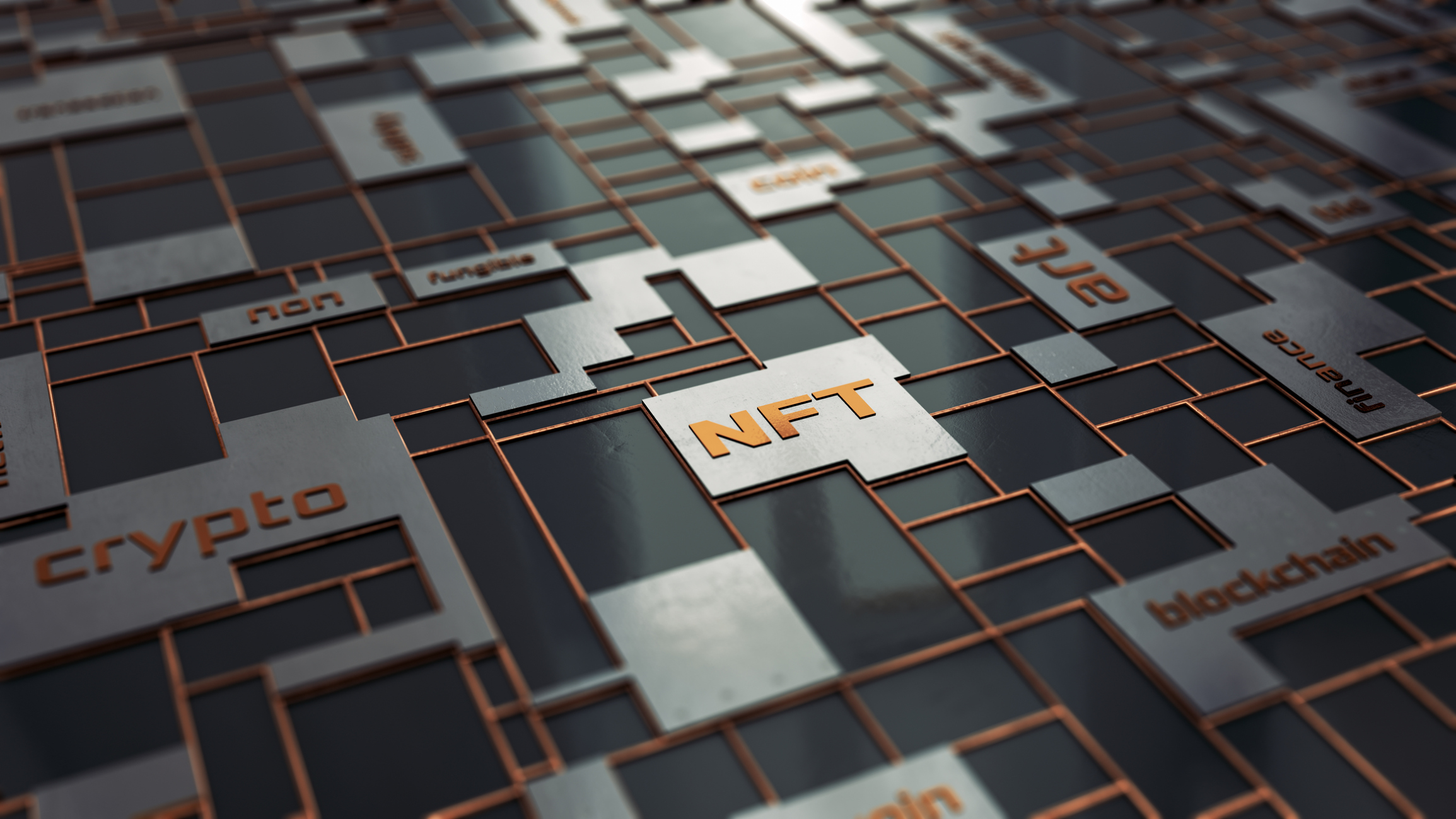 Crypto and NFT digital image.
