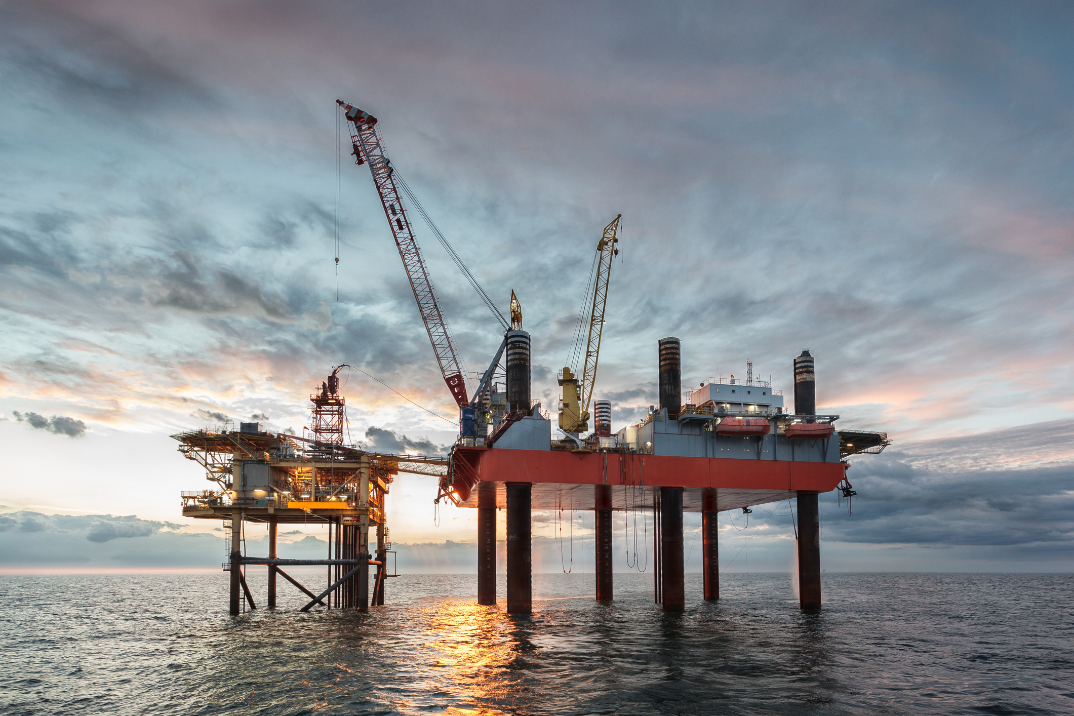 oil rig platform on the ocean