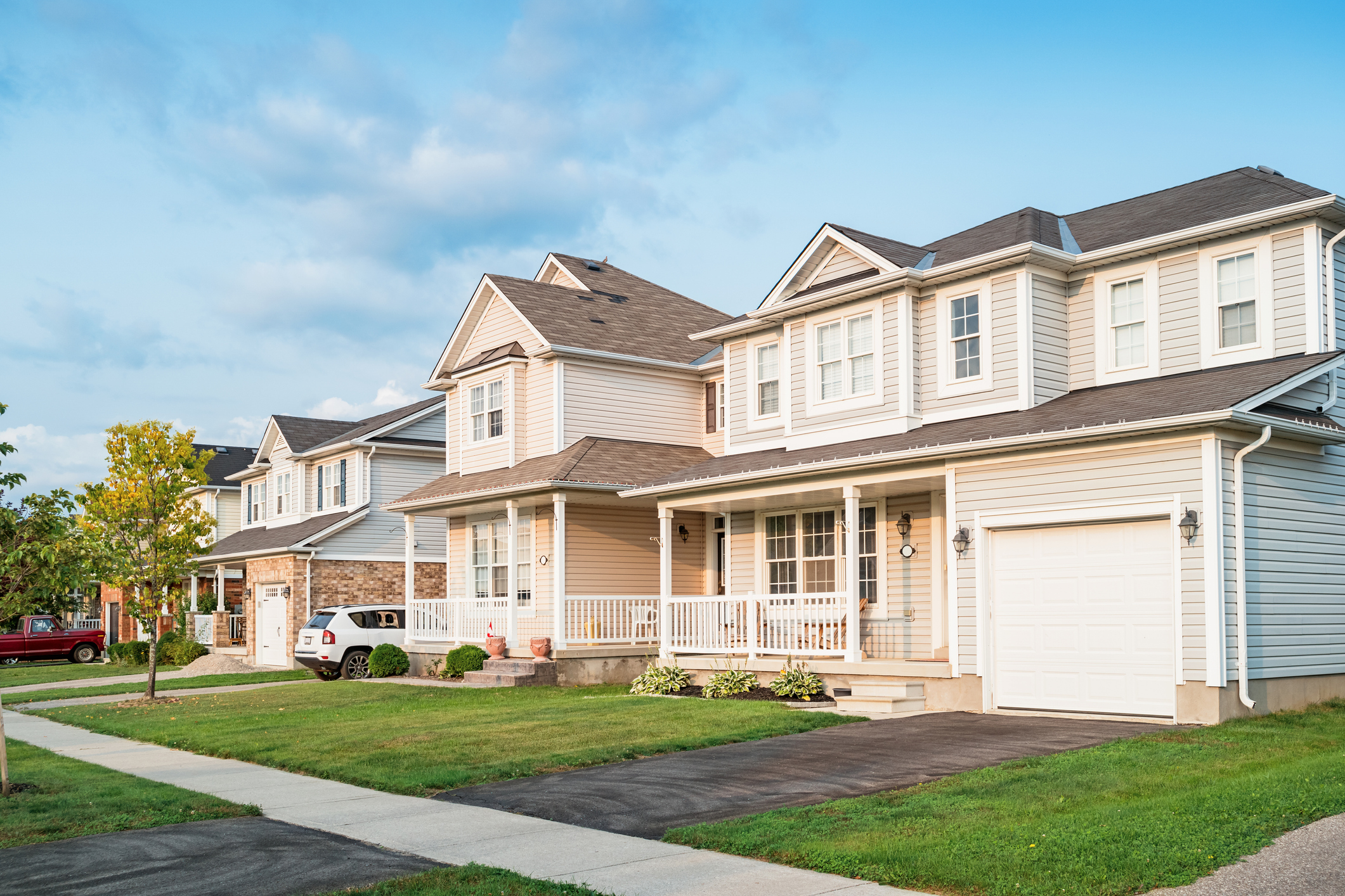 A row of houses.