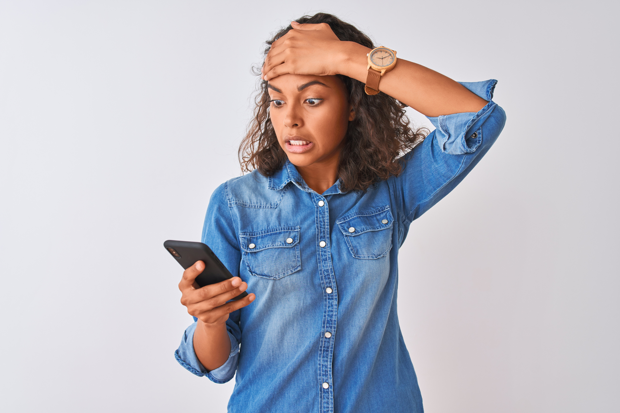 Person looking at phone.