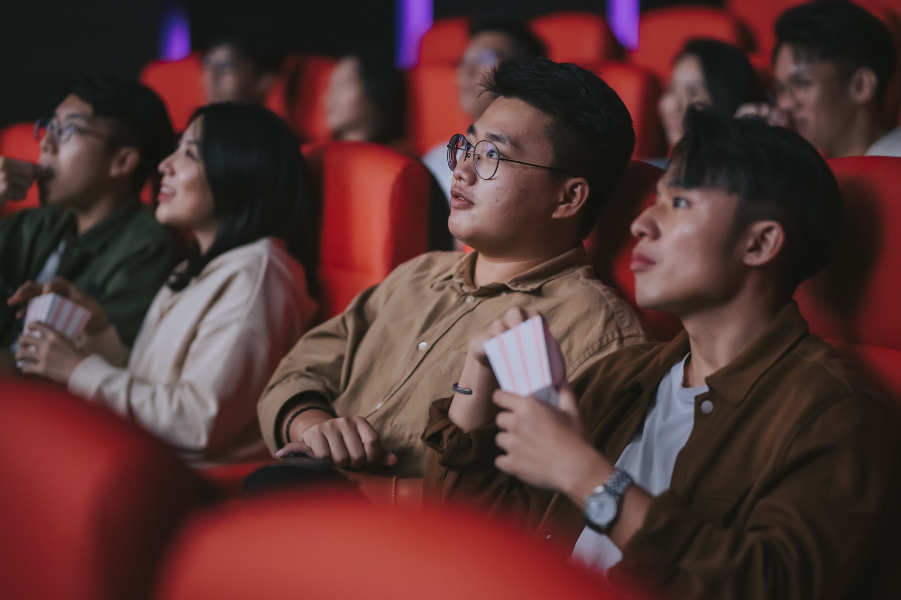 movie theater packed busy blockbuster