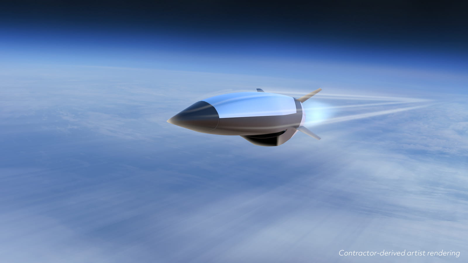 Artist's conception of Raytheon's new hypersonic attack cruise missile.