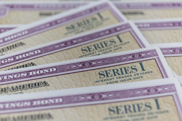 A pile of Series I bonds. 