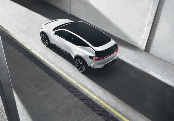 A white SUV.