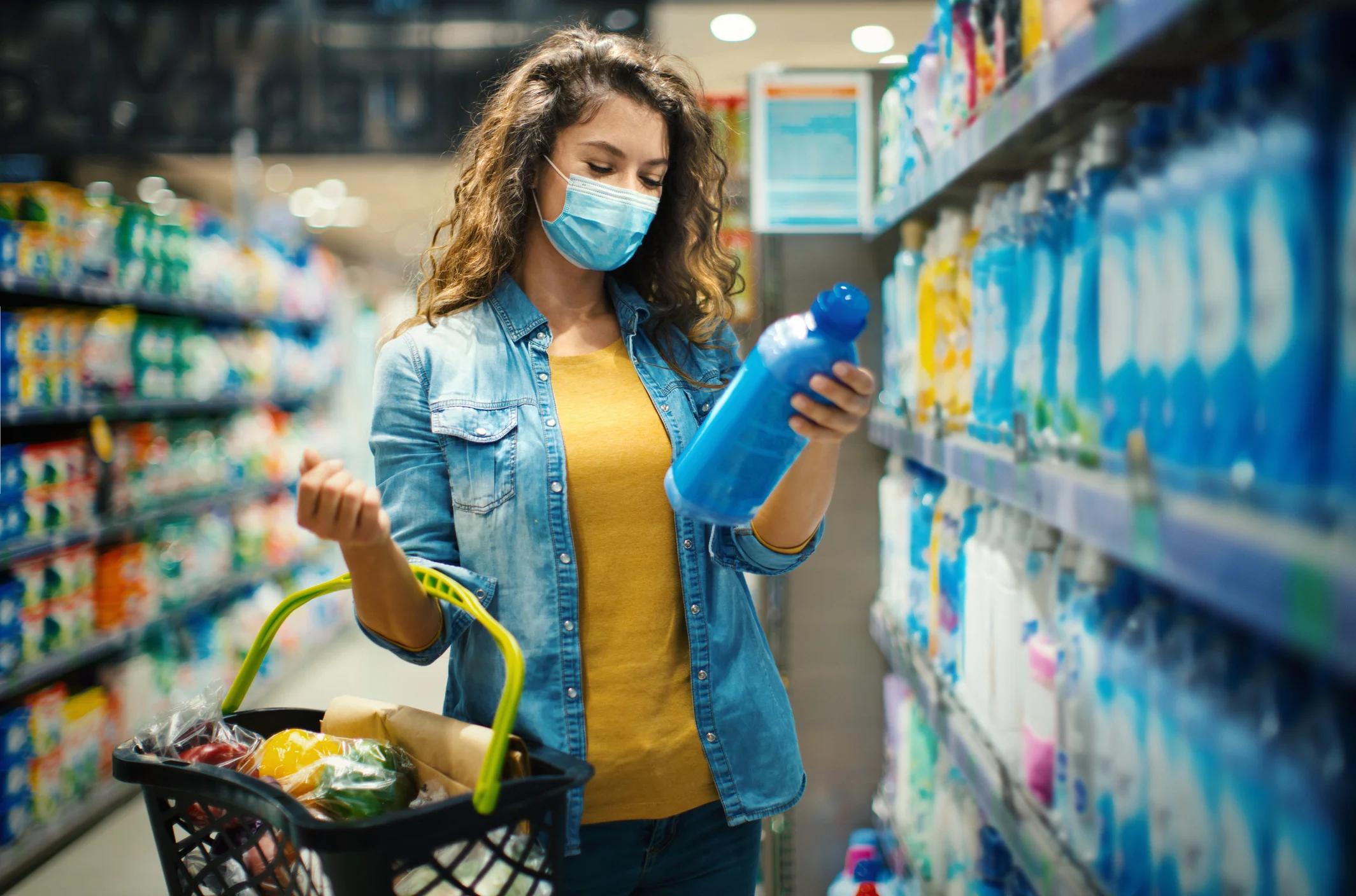 Person shopping at a store.