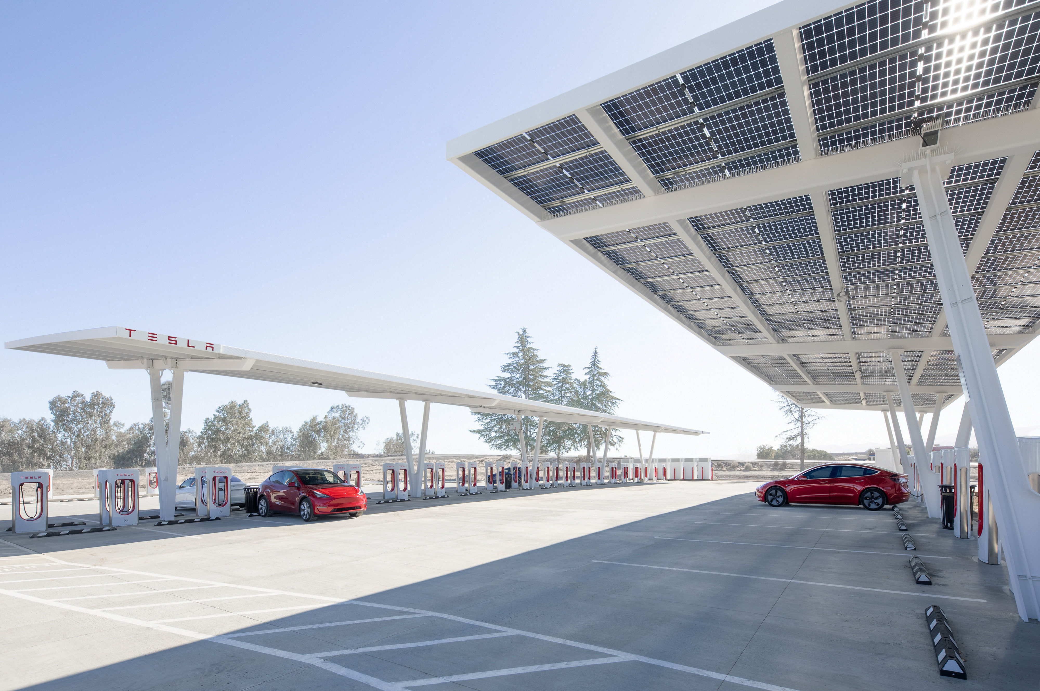 Tesla charging station.