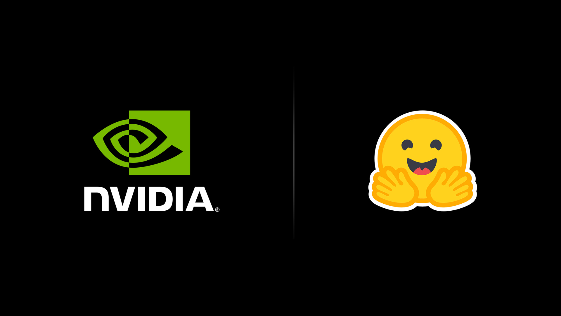 The Nvidia and Hugging Face logos.