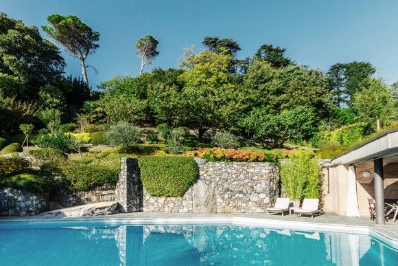 The pool at an Airbnb in Milan. 