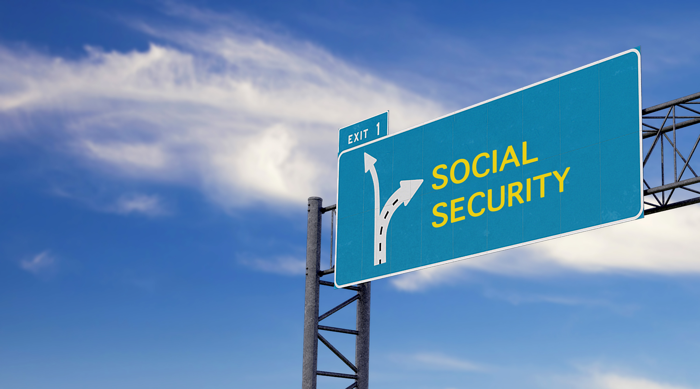 Social Security on a road sign.