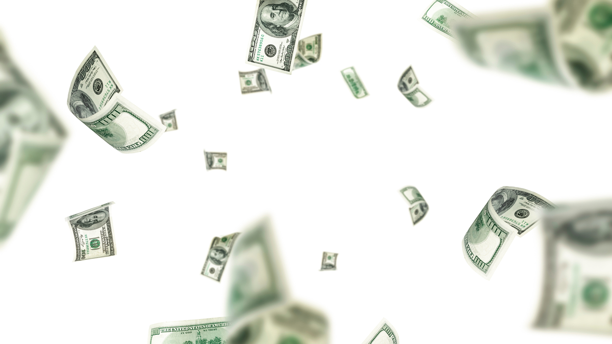 Falling money.