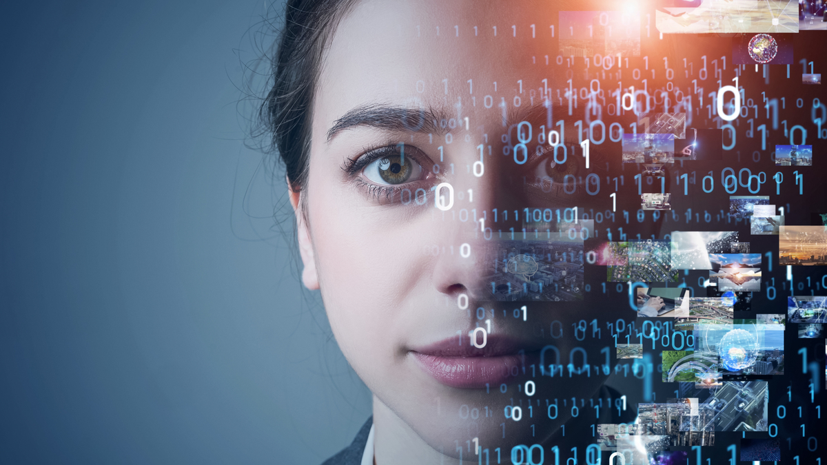 AI tech data woman