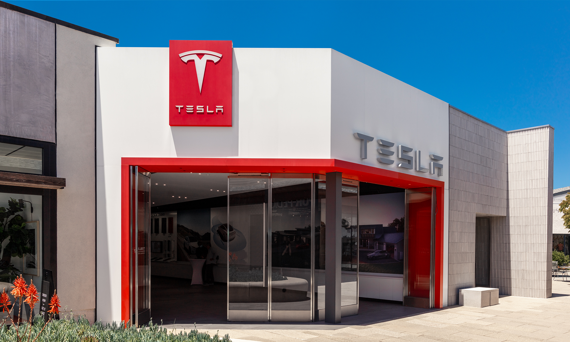 Tesla sales center.