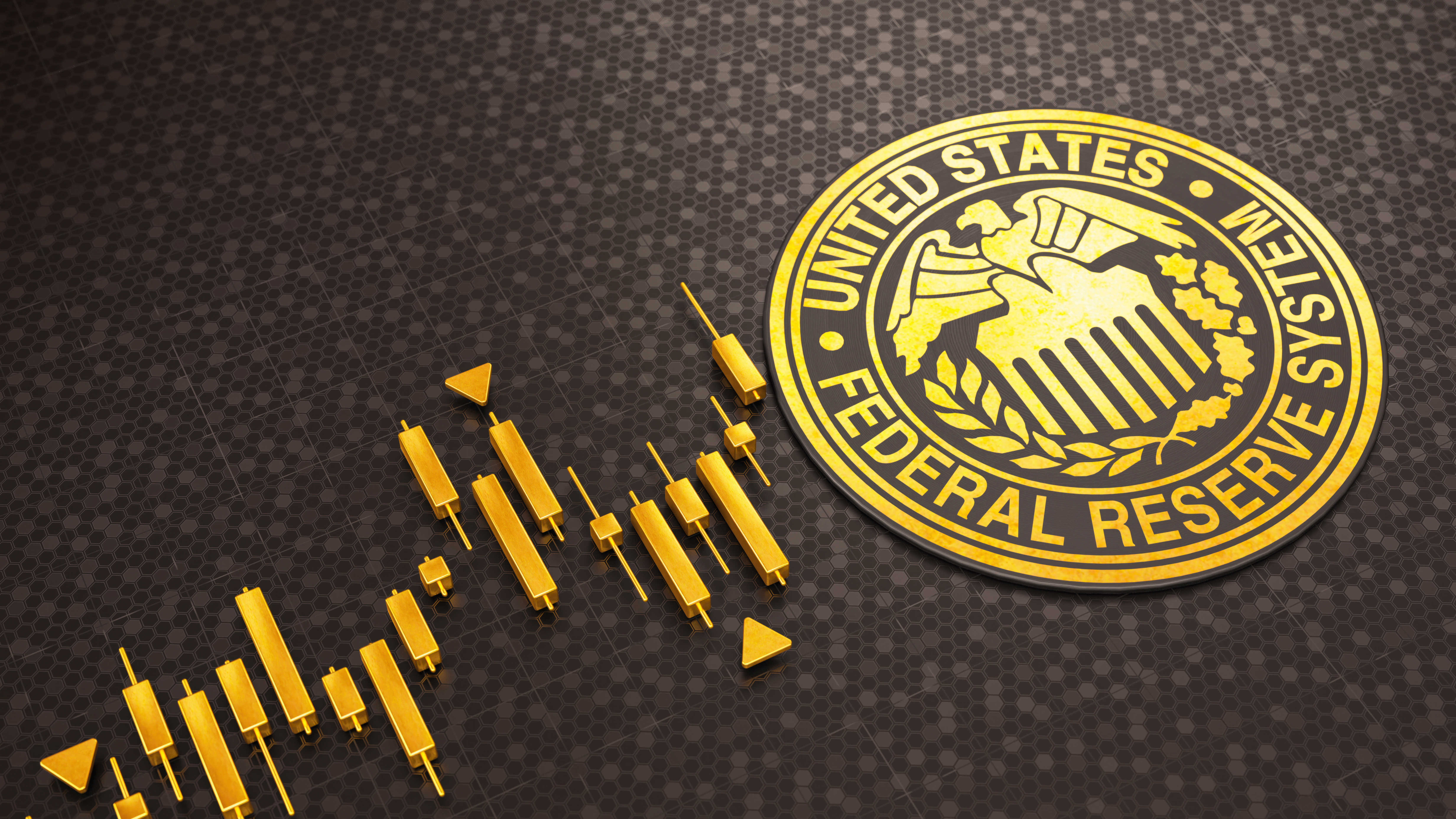 Federal Reserve seal with chart