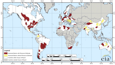 shale gas map