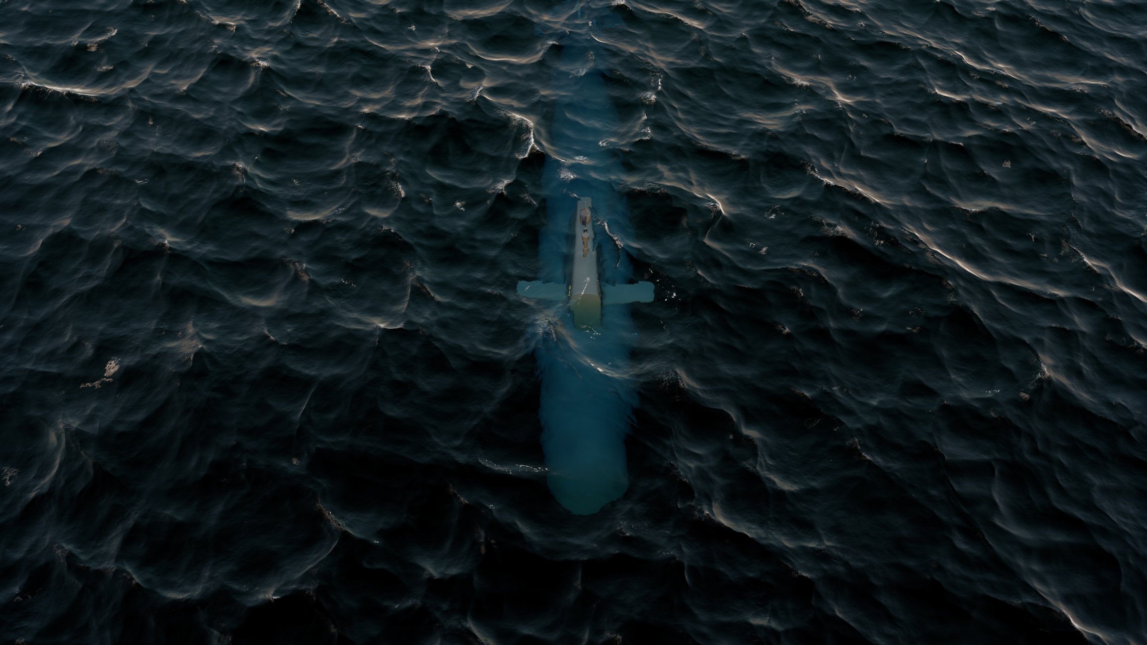 Submerged submarine