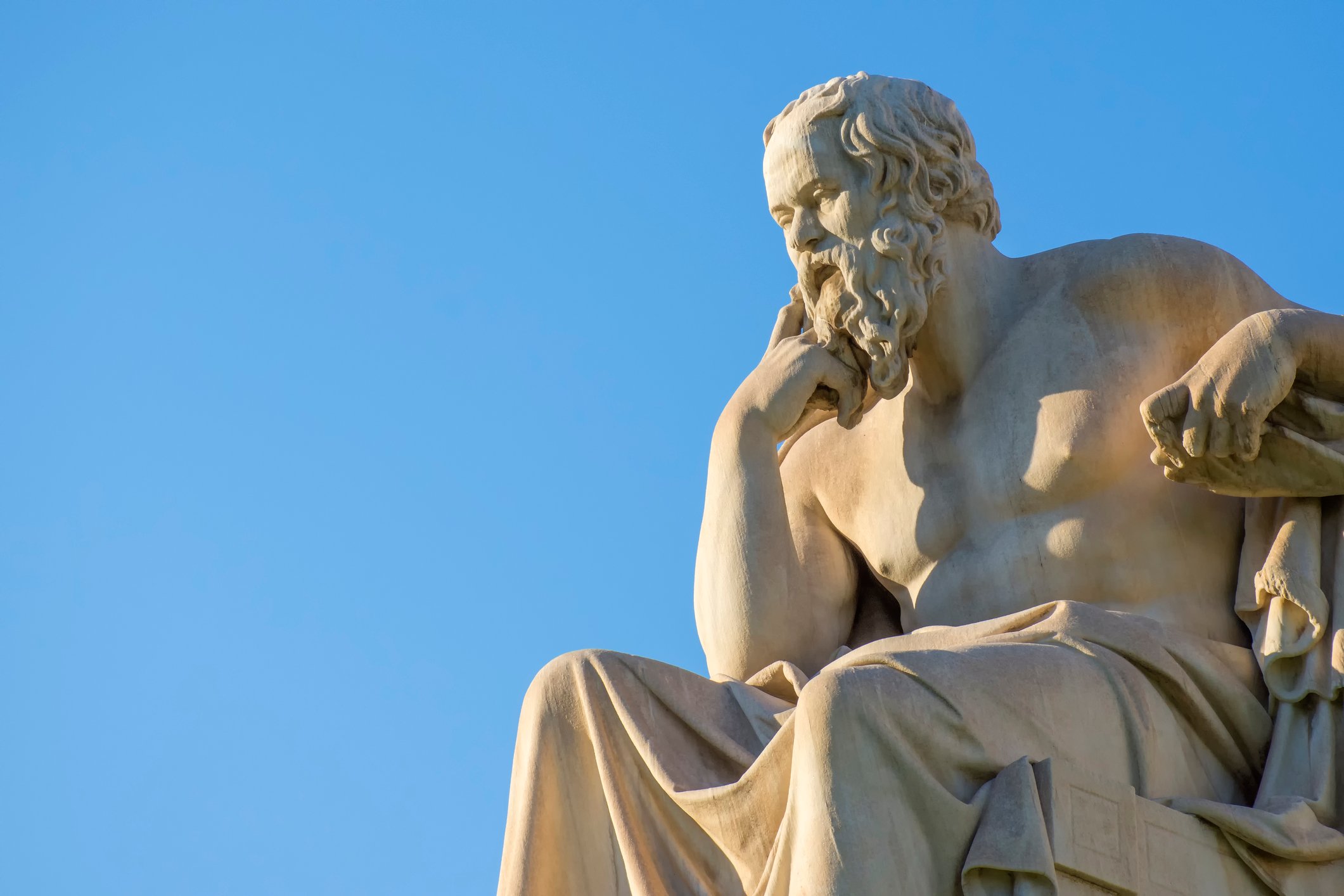 Statue of Socrates in front of the National Academy of Athens