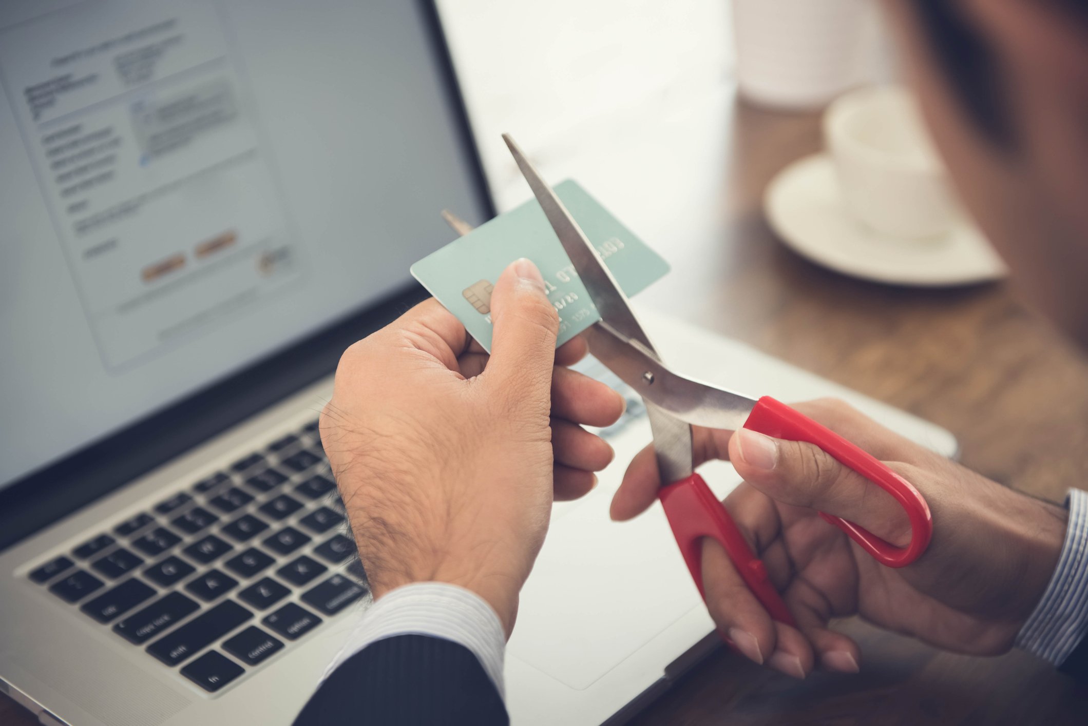 Cutting a credit card