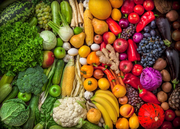 A colorful array of fresh vegetables.