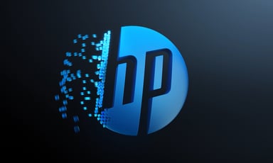 hp logo with voxels