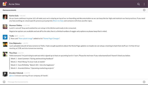 Slack's Android app.