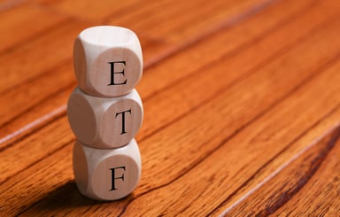 ETF on wooden dice