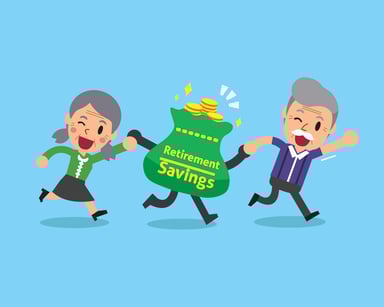 cartoon retirement savings