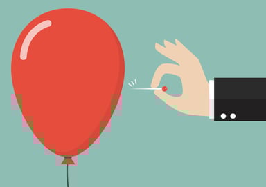 needle popping balloon