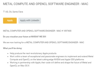 job nvidia apple