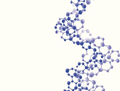 097 dna white bkgrnd blue helix getty
