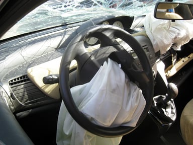 airbag car crash accident windshield takata getty