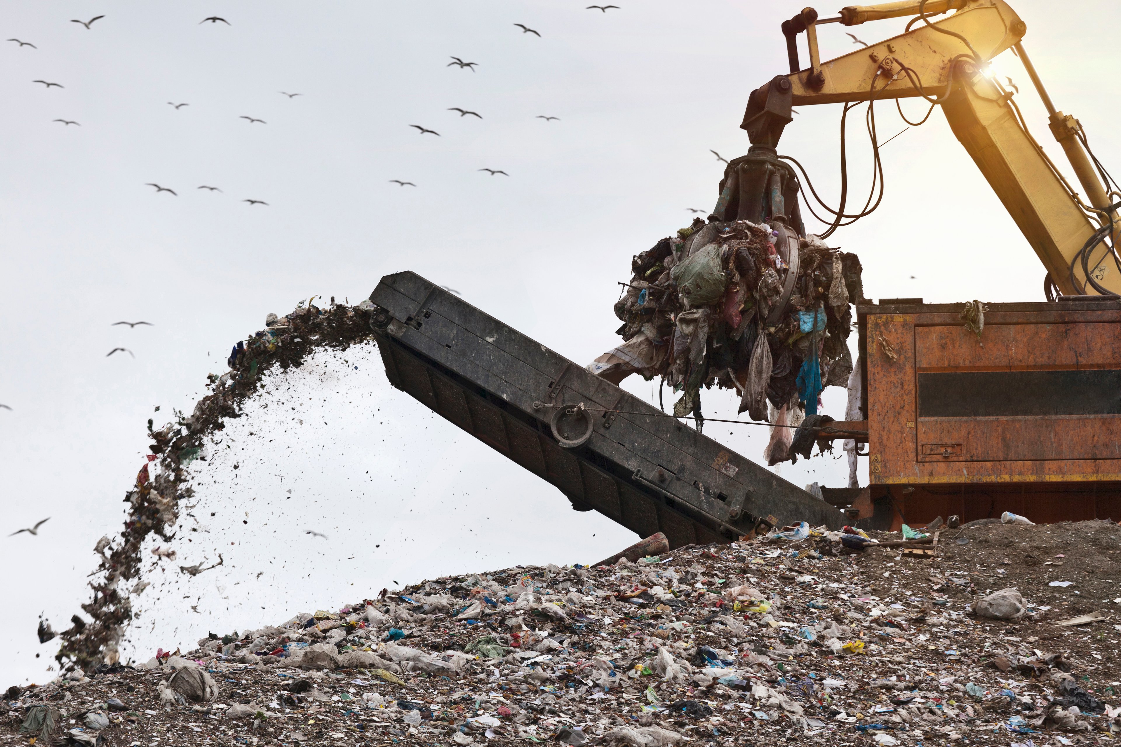 GettyImages Trash Conveyor and Landfill Crane