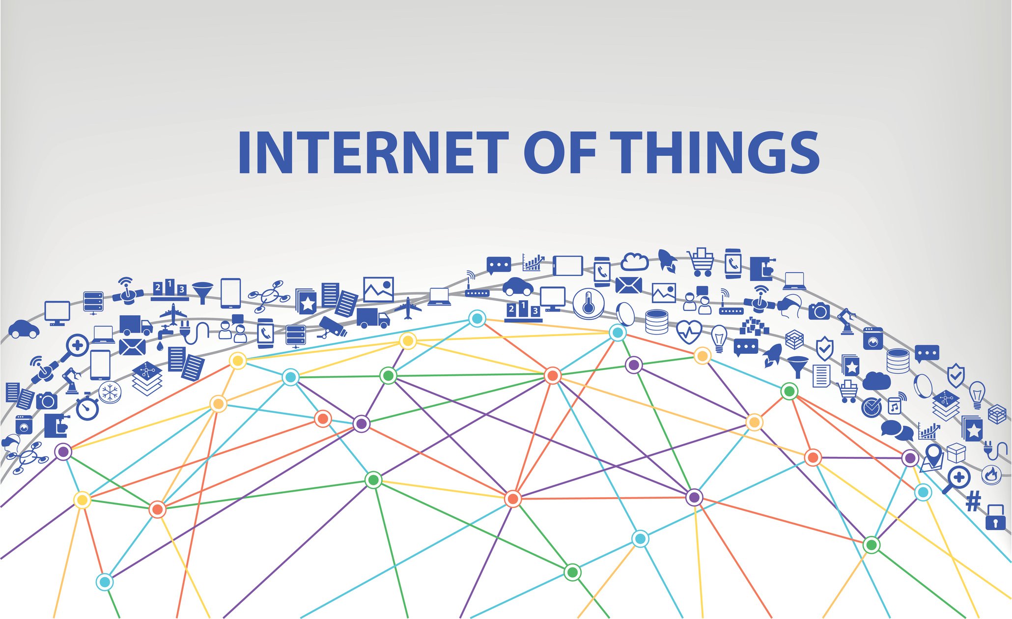 Graphic with text: "Internet of Things"