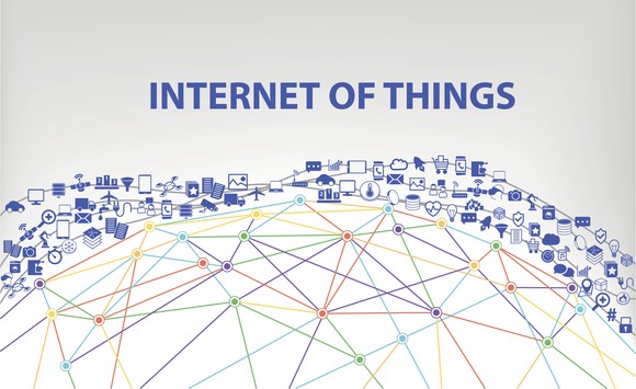 Graphic with text: "Internet of Things"
