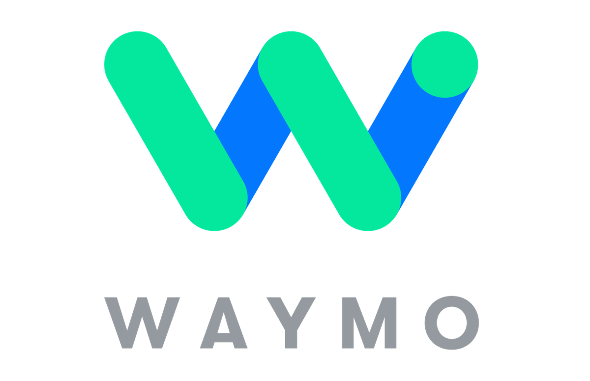 Waymo logo that's a big W and says Waymo under the W.