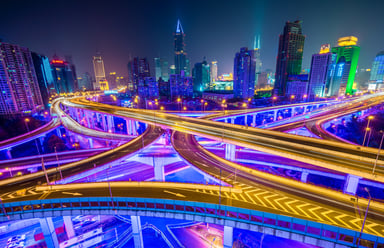 Shanghai night highways