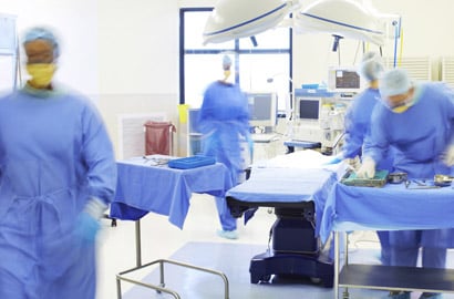 Doctors in an operating room