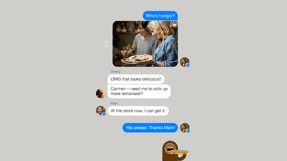 An example chat in the Messenger app.