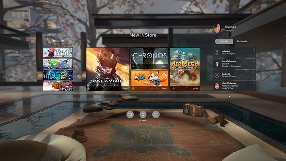 Oculus Home is Facebook's VR answer to Google Play.