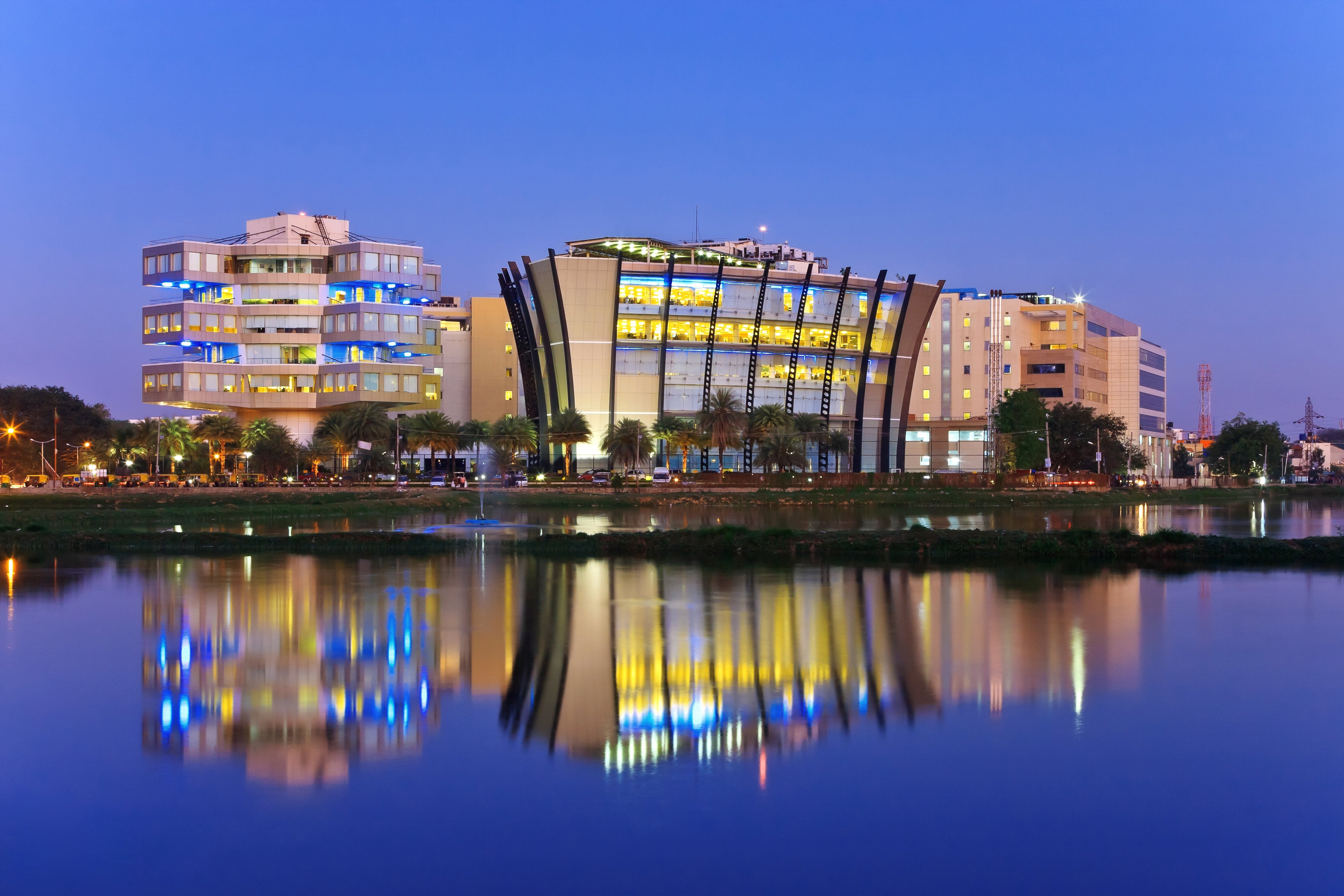 Bengaluru city skyline.