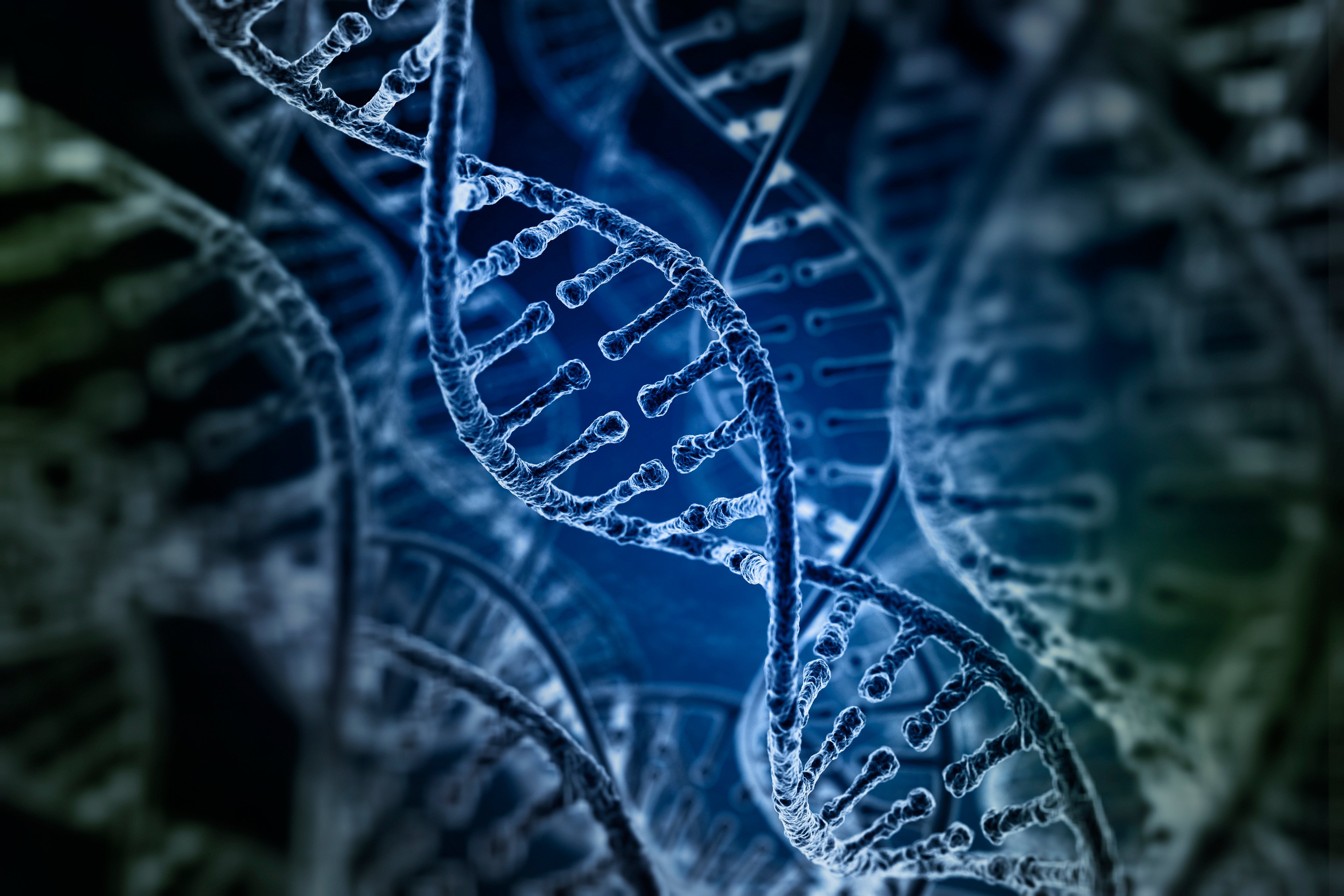 DNA strands.