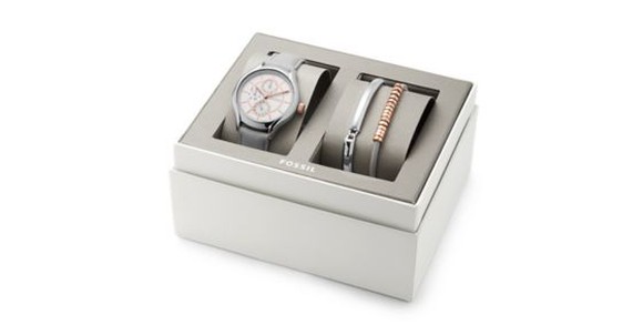 A Fossil watch and gift set