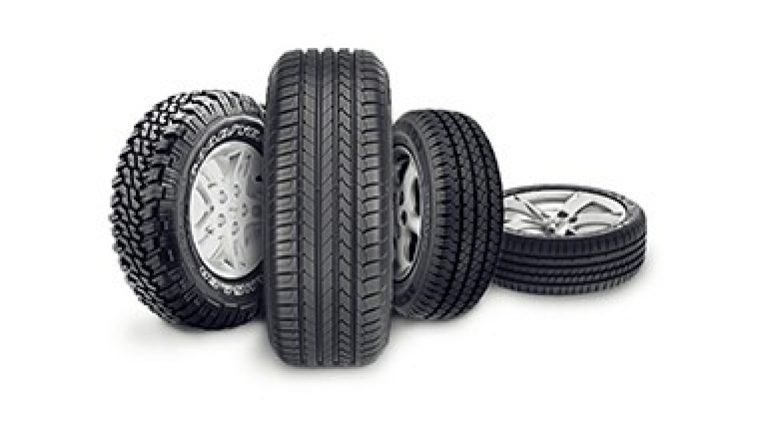 A set of Goodyear tires