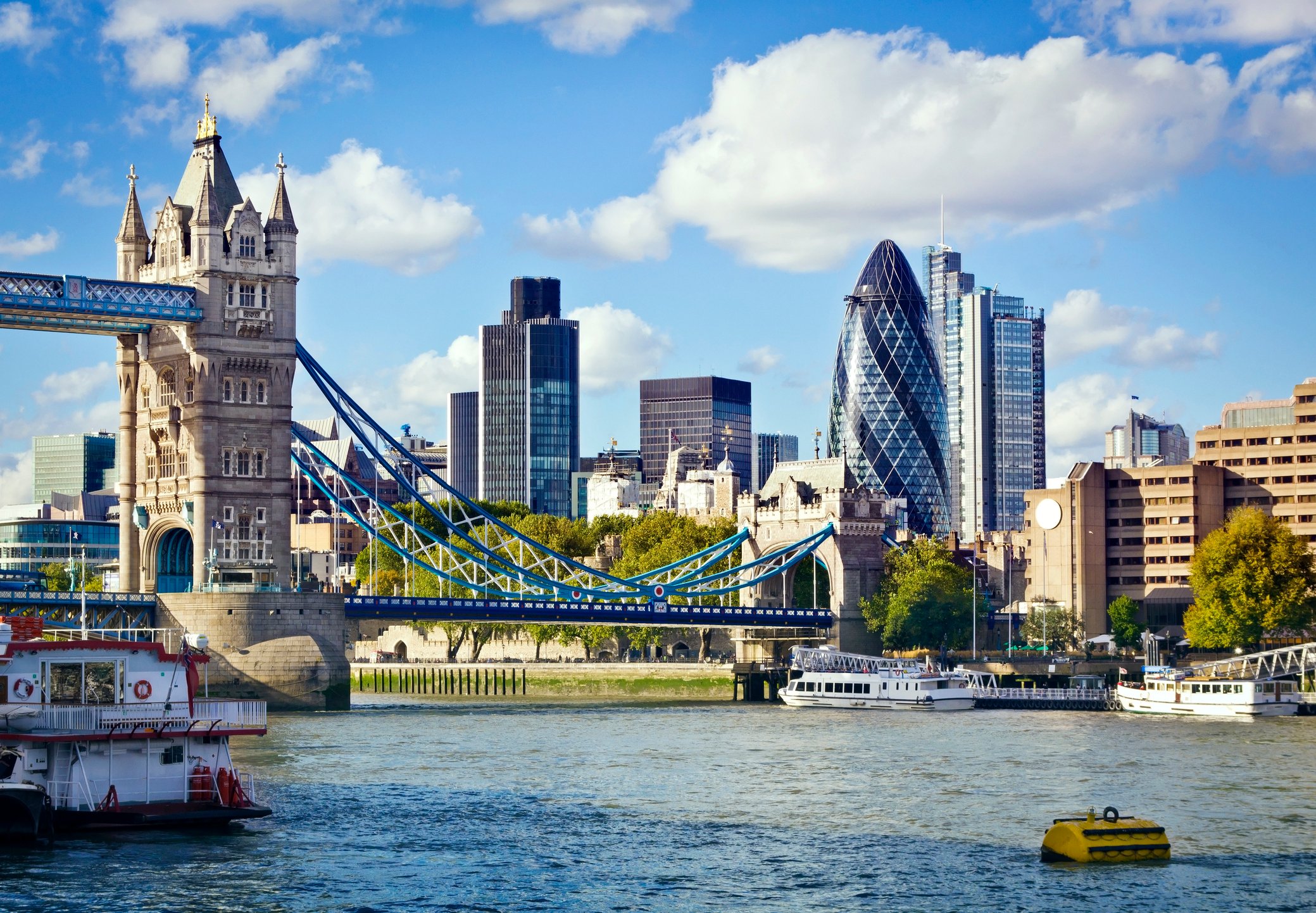 Commercial properties in London with Tower Bridge at the forefront