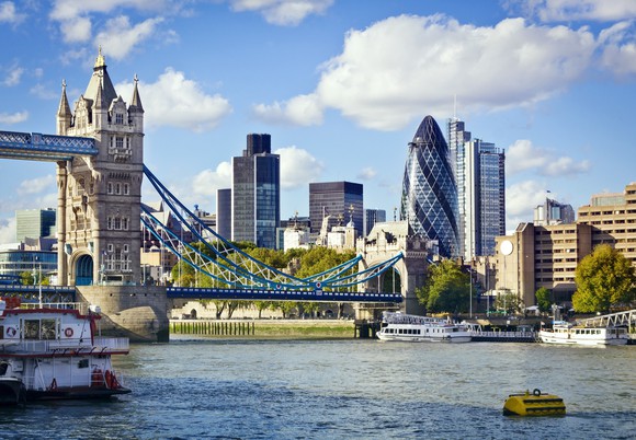 Commercial properties in London with Tower Bridge at the forefront