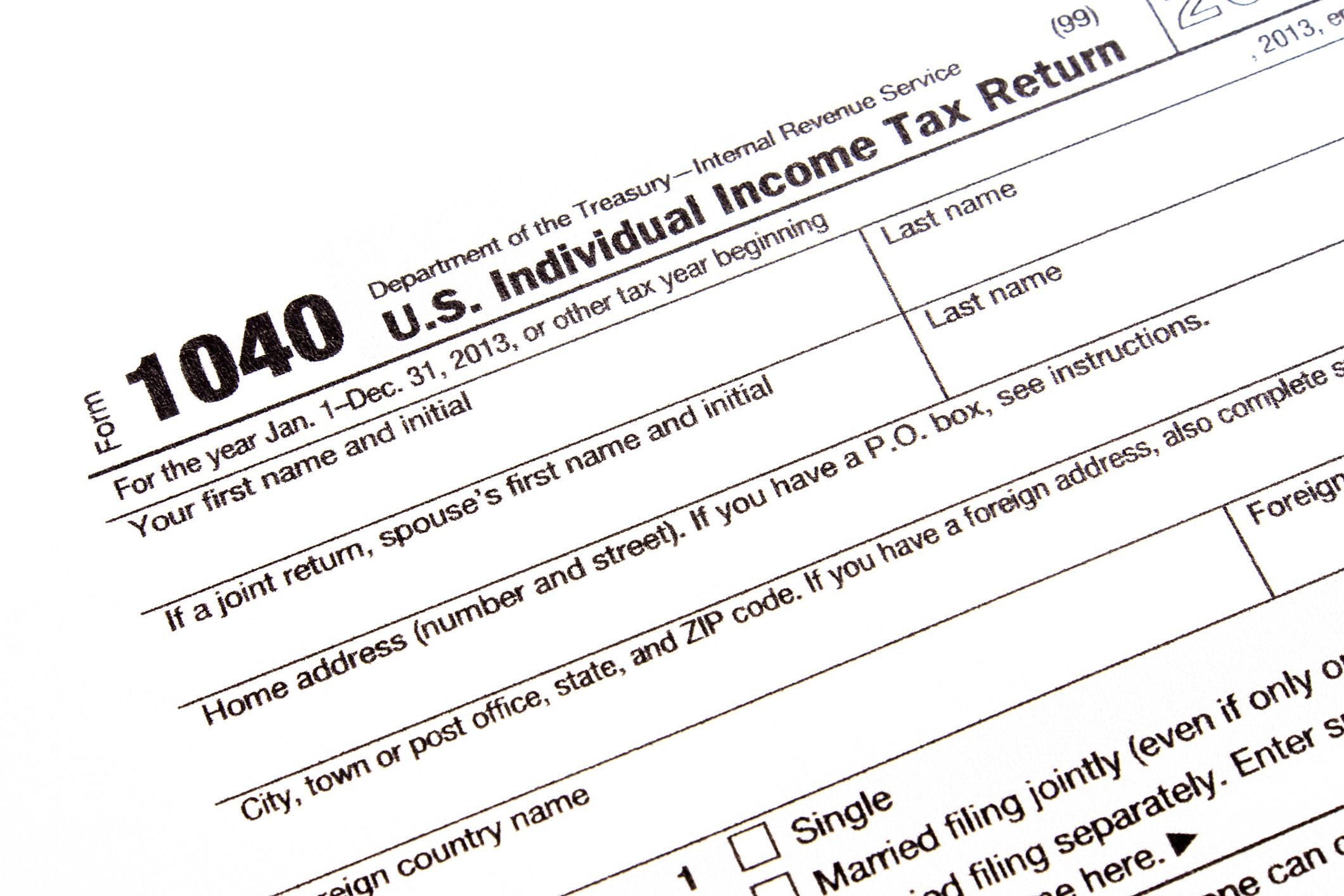 Tax form 1040