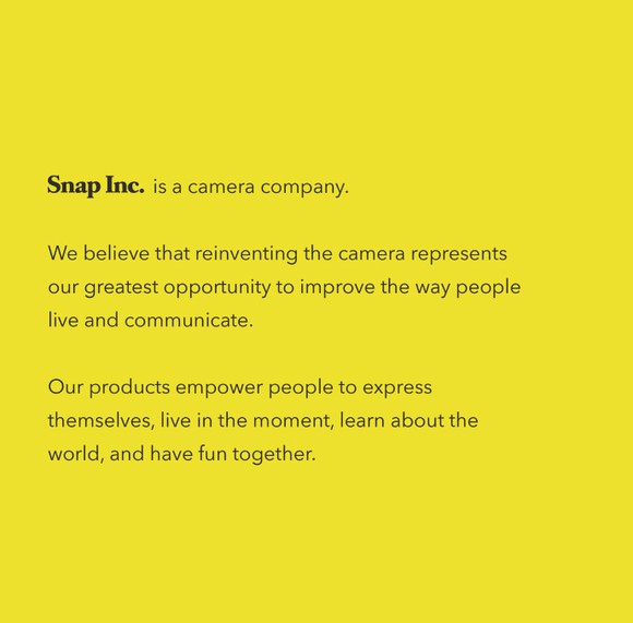 Snap corporate description