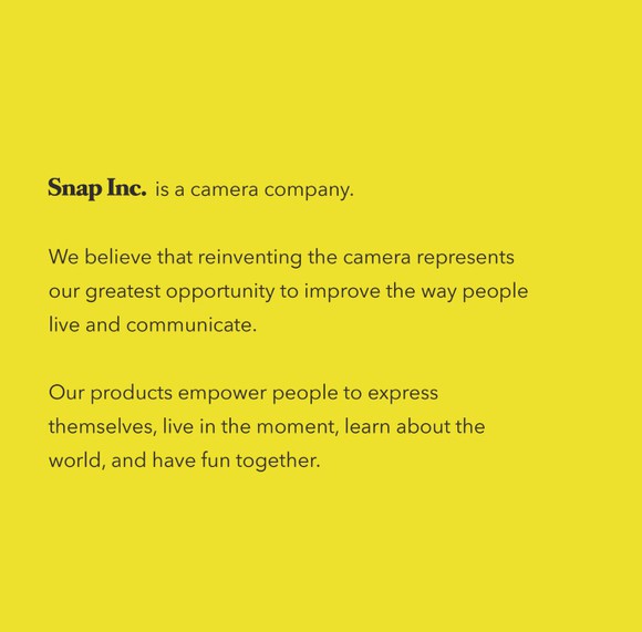 Snap corporate description