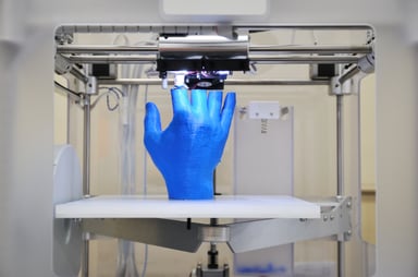 3D Printer Making a Hand