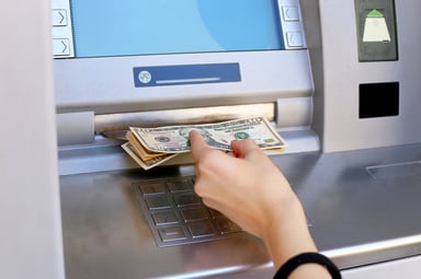 Pulling cash from an ATM