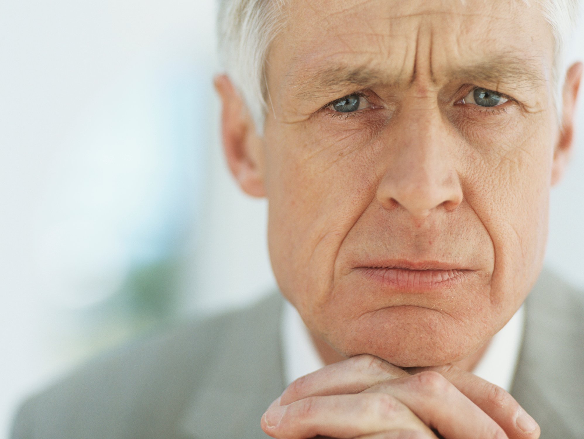 Baby boomer in deep thought. 